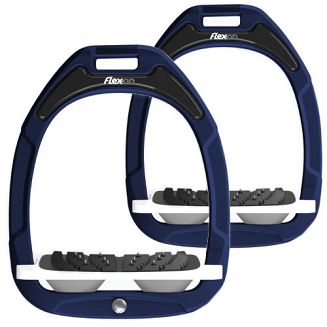 FLEX-ON Strzemiona kompozytowe - inclinet ULTRA GRIP - blue navy granatowa ramka - biala wkładka - szary elastomer