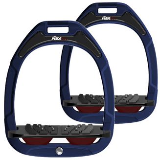 FLEX-ON Strzemiona kompozytowe - inclinet ULTRA GRIP - blue navy granatowa ramka - czarna wkładka - bordowy elastomer