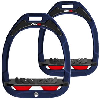 FLEX-ON Strzemiona kompozytowe - inclinet ULTRA GRIP - blue navy granatowa ramka - czarna wkładka - czerwony elastomer