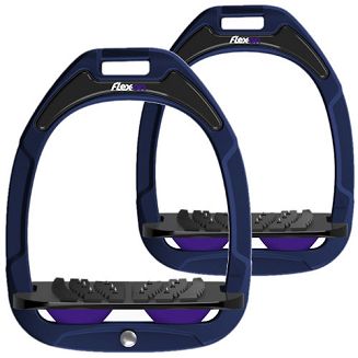 FLEX-ON Strzemiona kompozytowe - inclinet ULTRA GRIP - blue navy granatowa ramka - czarna wkładka - fioletowy elastomer