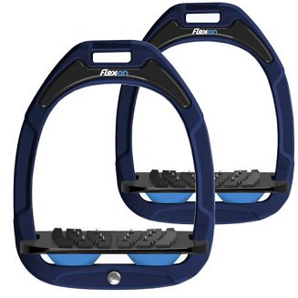 FLEX-ON Strzemiona kompozytowe - inclinet ULTRA GRIP - blue navy granatowa ramka - czarna wkładka - niebieski elastomer