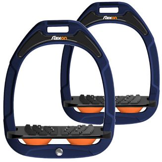 FLEX-ON Strzemiona kompozytowe - inclinet ULTRA GRIP - blue navy granatowa ramka - czarna wkładka - pomarańczowy elastomer