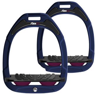 FLEX-ON Strzemiona kompozytowe - inclinet ULTRA GRIP - blue navy granatowa ramka - czarna wkładka - śliwkowy elastomer