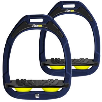 FLEX-ON Strzemiona kompozytowe - inclinet ULTRA GRIP - blue navy granatowa ramka - czarna wkładka - żółty elastomer