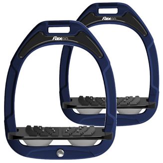 FLEX-ON Strzemiona kompozytowe - inclinet ULTRA GRIP - blue navy granatowa ramka - czarna wkładka - szary elastomer