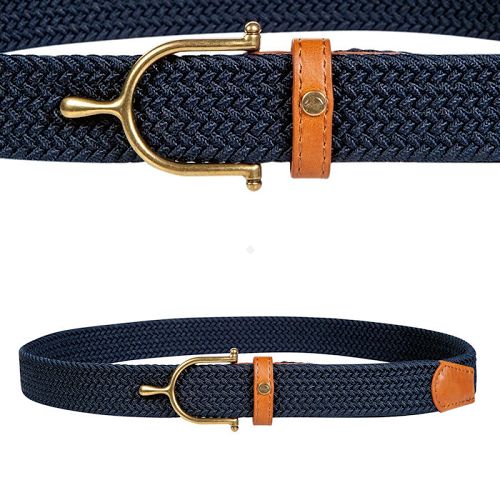 Pasek do spodni HKM Ann Deep Blue - Gold / 13312