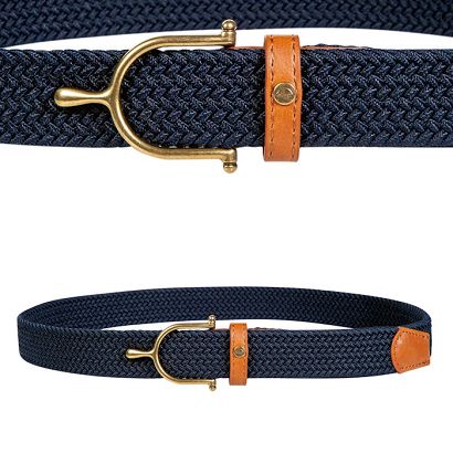 Pasek do spodni HKM Ann Deep Blue - Gold / 13312