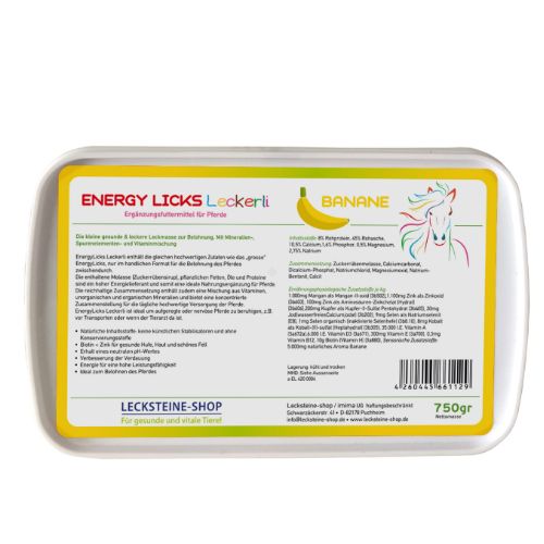 Lizawka ENERGY LICKS Banan / 750g