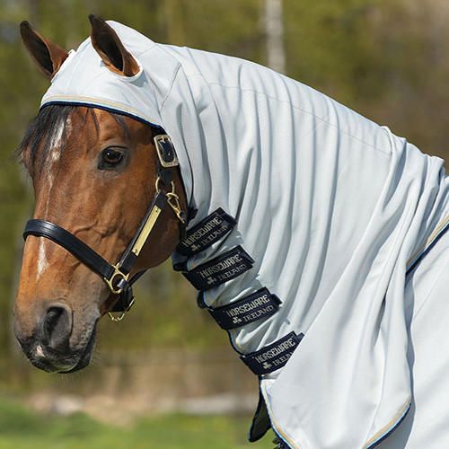 Derka siatkowa - przeciw owadom HORSEWARE RAMBO HOODY - grey / beige