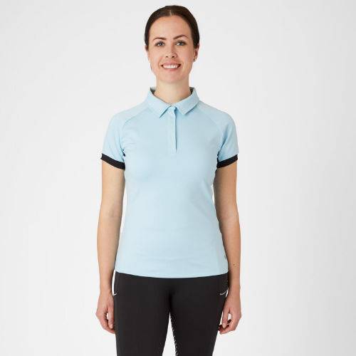 Koszulka polo damska HORZE, Laura Wiosna - Lato 2022 - kolor niebieski - corydalis blue (COLB)