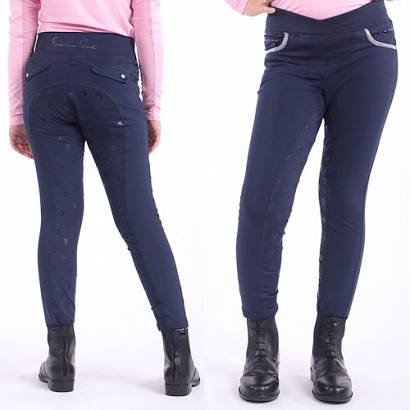 Riding tights junior QHP Kathleen full grip / 8604