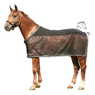 STALLION Derka polarowo-siatkowa / 2220  18 czarna