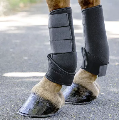 Ochraniacze softoprenowe pełne HKM  Colour - czarne, para / 2749