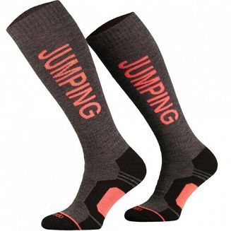 Podkolanówki jeździeckie COMODO z wełną merynosa JUMPING  SJWZ 07 dark grey
