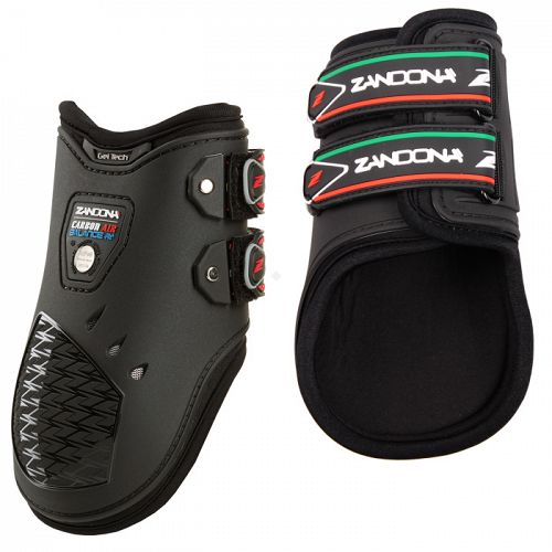 xx ZANDONA Carbon Air BALANCE Velcro Fetlock - Ochraniacze sportowe magnetyczne zapinane na rzepy - tył/ E2115B/V 