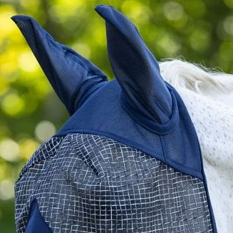 Fly Mask COVALLIERO with UV Protection, navy - 2