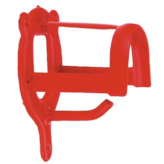 Wieszak na ogłowie metalowy KERBL - czerwony