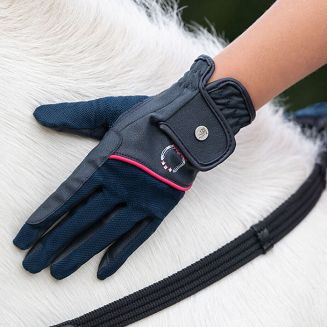 Kids riding gloves HKM Aymee Deep Blue / 14614 - 5