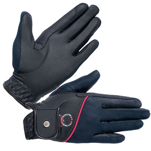 Kids riding gloves HKM Aymee Deep Blue / 14614