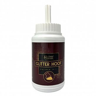 Olej do kopyt z brokatem OVER HORSE Glitter Hoof Golden Oil 550 ml