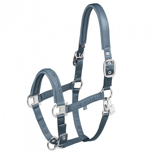 Headcollar ESKADRON Mattgloss Jewel Double Pin, Steel Blue / 420175