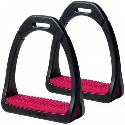 Stirrup EQUI-THEME Premium Composite Raspberry  pair / 940555060