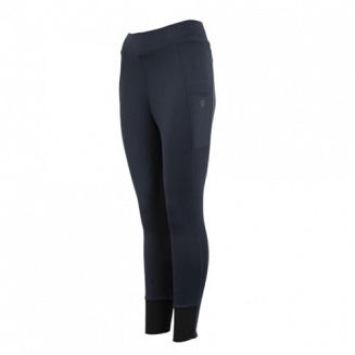 Bryczesy - legginsy BR PAM damskie z pełnym silikonowym lejem / 621128 - navy