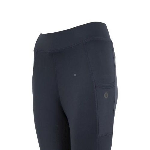 Bryczesy - legginsy BR PAM damskie z pełnym silikonowym lejem / 621128 - navy