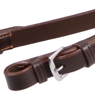 Wodze skórzane DAW-MAG ze stoperami, brązowe 12mm, zapinane na sprzączki/ 17010 - 2