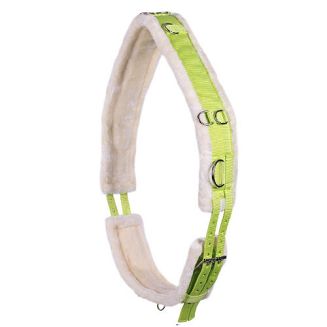QHP Pas do lonżowania podszyty futrem / 3132 - lime