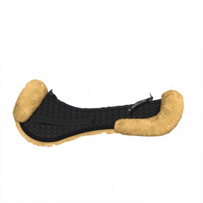 Sheepskin Jumping Half Pad MATTES with Pommel,  Cantle Trim and Saddle_fix system / 1124