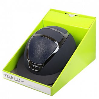 Kask jeździecki KASK STAR LADY granatowy z czarną błyszczącą ramką / HHE00013.230