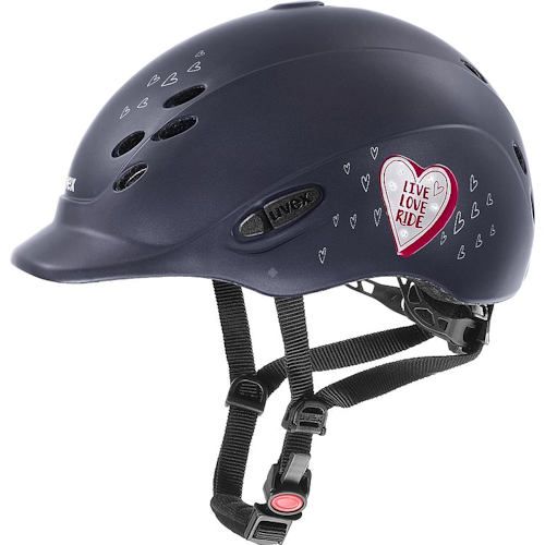 Kask jeździecki UVEX Onyx Glamour,  dziecięcy,  z atestem VG1 / 433463