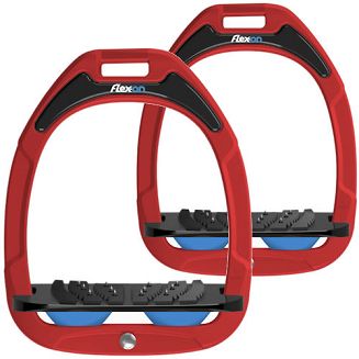 FLEX-ON Strzemiona Green Composite - inclined ULTRA grip - czerwona ramka - czarna wkładka - niebieski elastomer