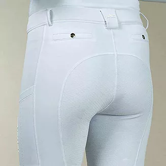 Bryczesy-leginsy konkursowe damskie  SCHOCKEMÖHLE Air Sporty pełny, silikonowy lej - White - 3