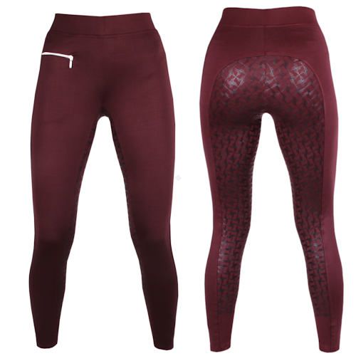 Bryczesy - leginsy NOWAK CENTER LONG HOPPER damskie bordowe