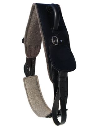 Pas do hipoterapii  DAW-MAG skórzany podszyty filcem / 19021