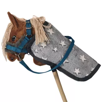 Rug for HOBBY HORSE, nylon and fleece, grey - 2