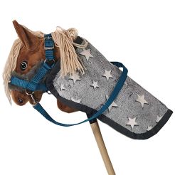 Rug for HOBBY HORSE, nylon and fleece, grey