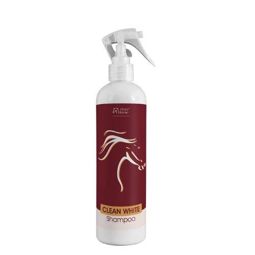 OVER HORSE Clean White Shampoo - suchy szampon do mycia siwych koni - 400ml