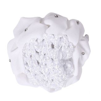 Siatka na włosy QHP FLOWER - biała