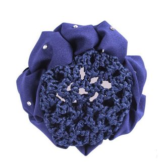 Siatka na włosy QHP FLOWER - granatowa