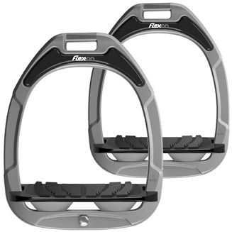 FLEX-ON Strzemiona SAFE-ON - inclined grip- silver grey , czarna wkładka bez kolców, szary elastomer