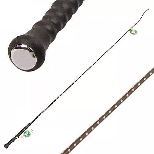 Dressage whip FLECK with Rubber Handle Brown / 03700