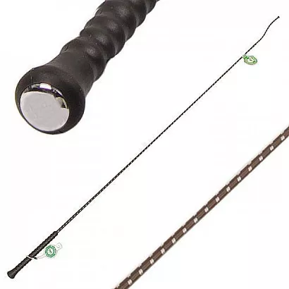 Dressage whip FLECK with Rubber Handle Brown / 03700