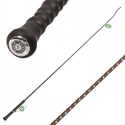 Dressage whip FLECK with Rubber Handle Brown / 03700
