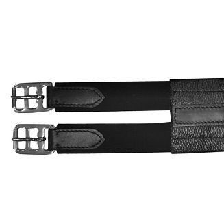 Anatomical Leather Girth NC with Elastic on One Side – Black - 5