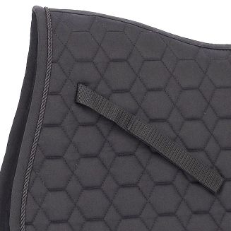 Długie paski podtrzymujące czaprak zapinane na rzepy. Kolor Dark Grey - ciemny popiel