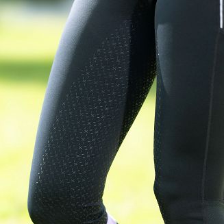 Bryczesy-leginsy młodzieżowe HKM Harbour Island — czarne z holograficznym detalem / 14538 - 5