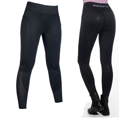 Children riding leggings HKM Harbour Island —Black with Holographic Detail / 14538